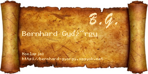 Bernhard György névjegykártya